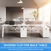 PRATYAHARA 2 Pcs Office Desk Divider Clamp Privacy Screen Clip