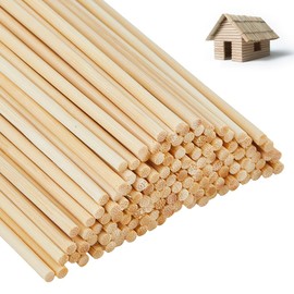 DICOSMETIC Pack of 300 Wooden Dowels 1/8 x 6 Inch Dowel Rods Wooden Dowels Round Bamboo Sticks for Crafts Natural Wooden Dowels for Crafts and DIY Projects