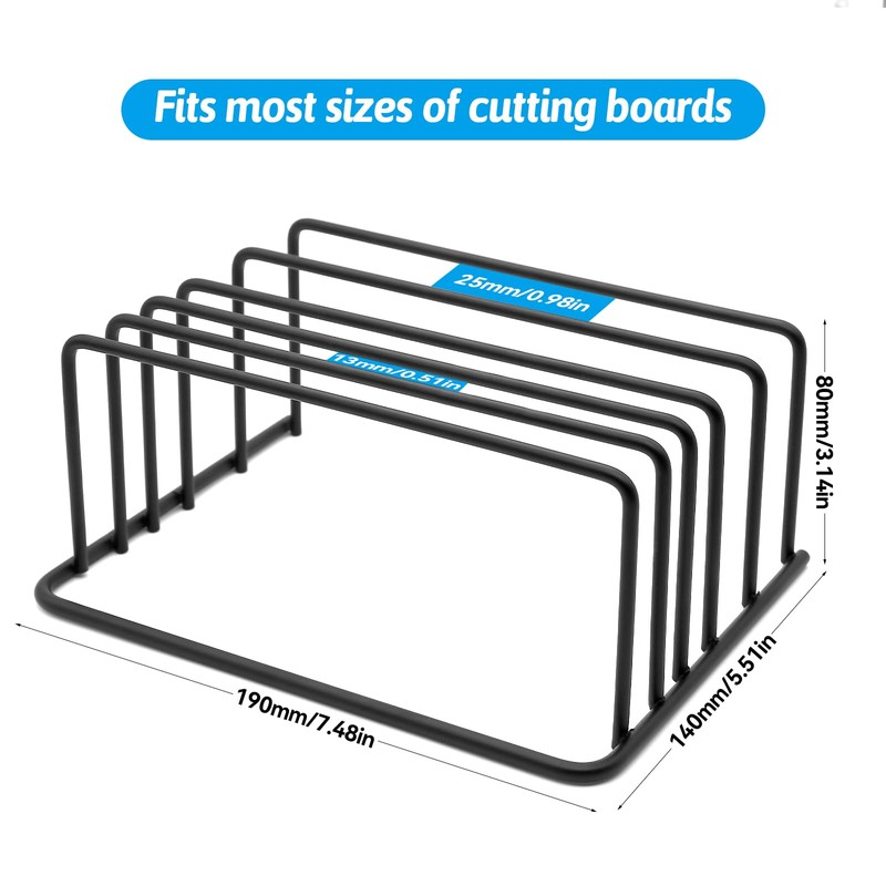 PWGHWG Chopping Board Holder Black Chopping Board Holder Steel Chopping
