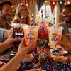 100 Sets 4th of July Party Cups with Lids and