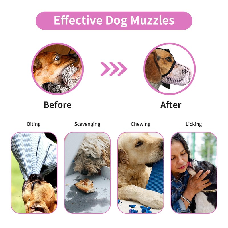 JOYPAWS Dog Muzzle, Breathable Soft Muzzle for Medium to Large