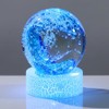 Hand Blown Ocean Waves Glass Decor Crystal Ball - Coastal