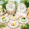 Funnymoom 100 Pcs Eucalyptus Floral Paper Plates 7 Inches Sage