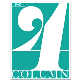 BookFactory 4 Column Columnar Pad/Four Columns Notepad Format - 50 Pages, 8.5'' x 11'', Wire-O ((PAD-050-7CPD3(Column-4) -LX)