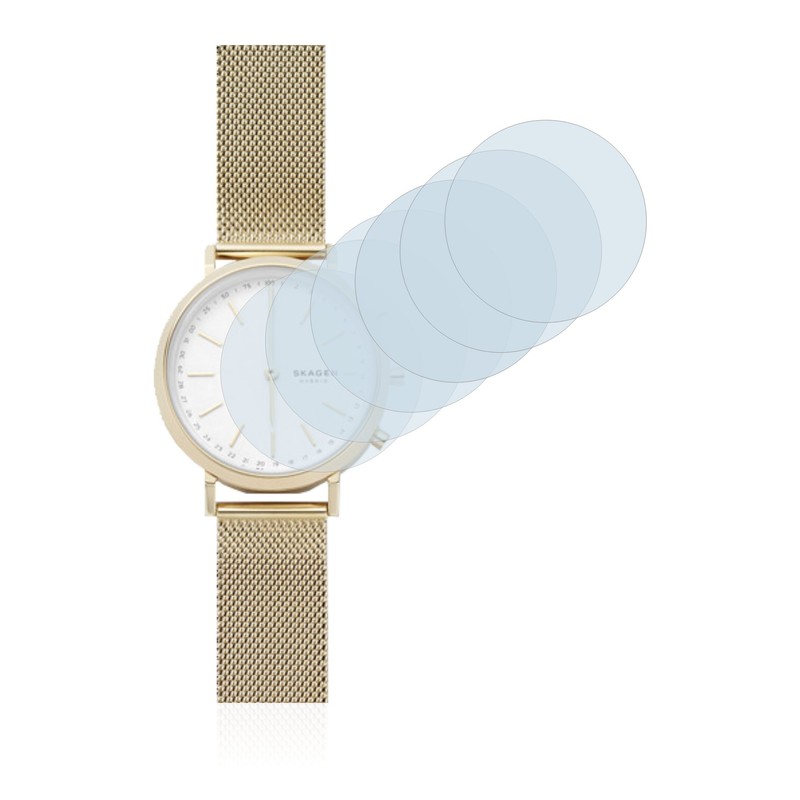 Savvies 6 Pack Screen Protector compatible with Skagen Hybrid Smartwatch