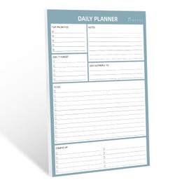 Undated Daily Planner Pad To Do List Notepad, 100 Tear off Sheets A4 Day Planner Desk Pad for Study Office Home Organising, 100GSM Thick Paper, 11.7" X 8.3"