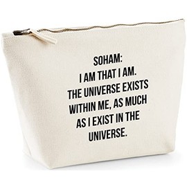 Hippowarehouse Soham: I Am That I Am. The Universe Exists Within Me, As Much As I Exist In The Universe. printed make up cosmetic wash bag 18x19x9cm