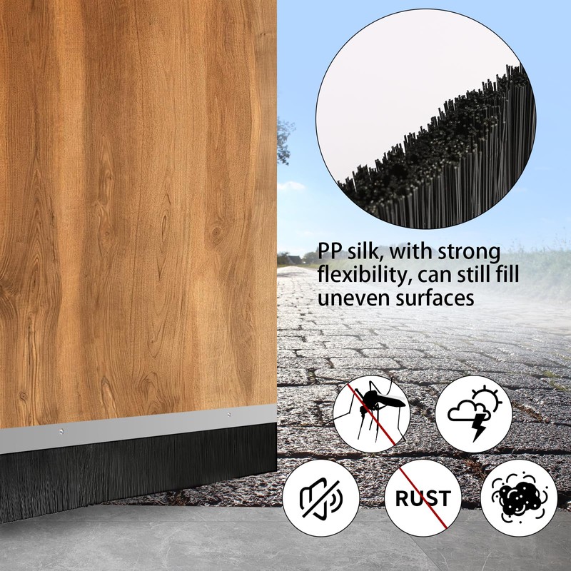 2 Pack Double Layer Door Brush Sweep – 2.5" W