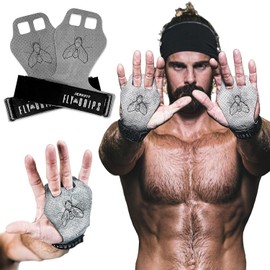 JerkFit Fly Grips, 2 Finger Vegan Gymnastics Bar Grips - Pull Up Hand Grip for Cross Training - Hand Grips for Hand Protection - Palm Guards for Athletes to Prevent Rips and Blisters (Small)