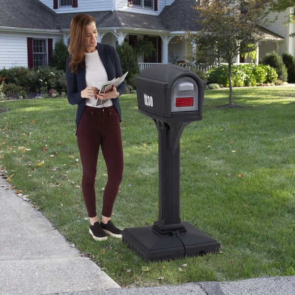 Simplay3 Dig-Free Easy Up Classic Mailbox (Black)