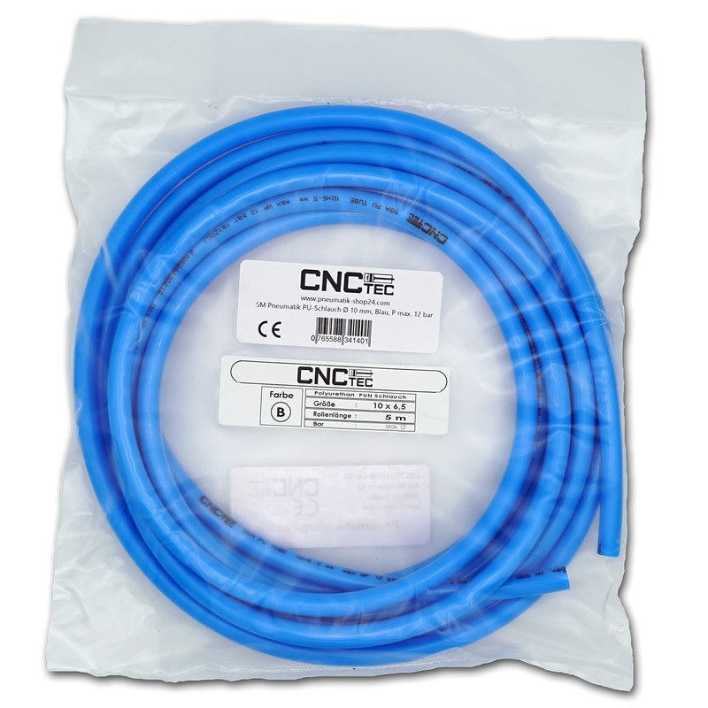 10 mm Pneumatic Polyurethane Compressed Air Hose 5 Metres, 25