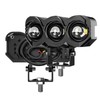 2pcs Motorcycle LED Spotlight White Yellow Dual Light Aluminum IP68