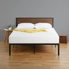 Olee Sleep 14 in Metal Platform Bed with Bamboo Headboard,