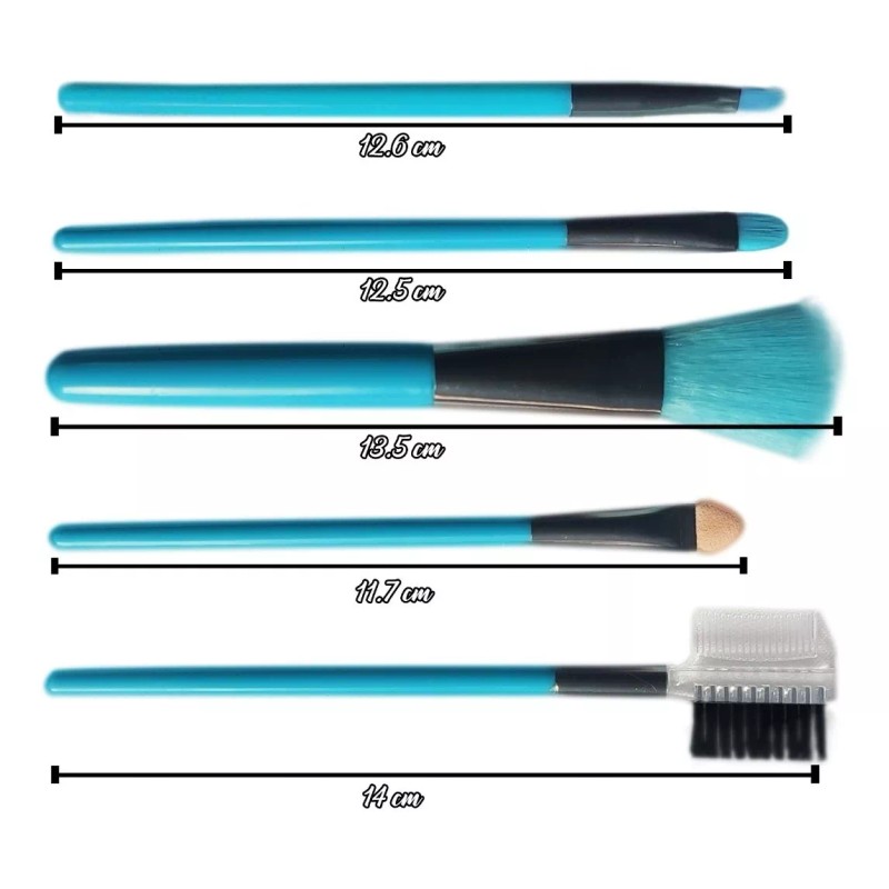 LS Set Brochas Maquillaje Pestañas 5 Piezas