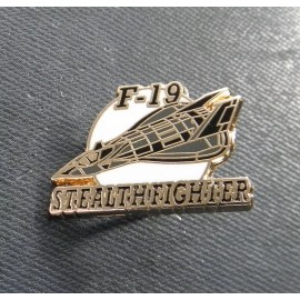 STEALTH FIGHTER F-19 FICTIONAL Aircraft NOVELTY Lapel Hat Pin 7/8 inch