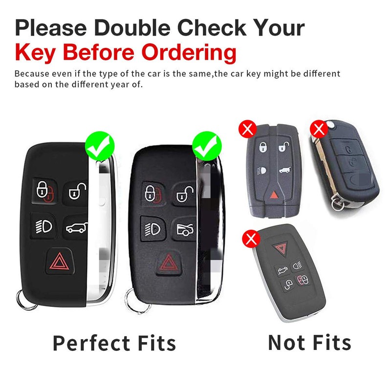 MARCHFA Leather Key Case Key Case Compatible with Evoque Discovery