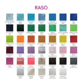 Panini Tessuti, Plain Satin Fabric in 40 Colours - Sold Per Piece - For Sewing, Dressmaking and Clothing