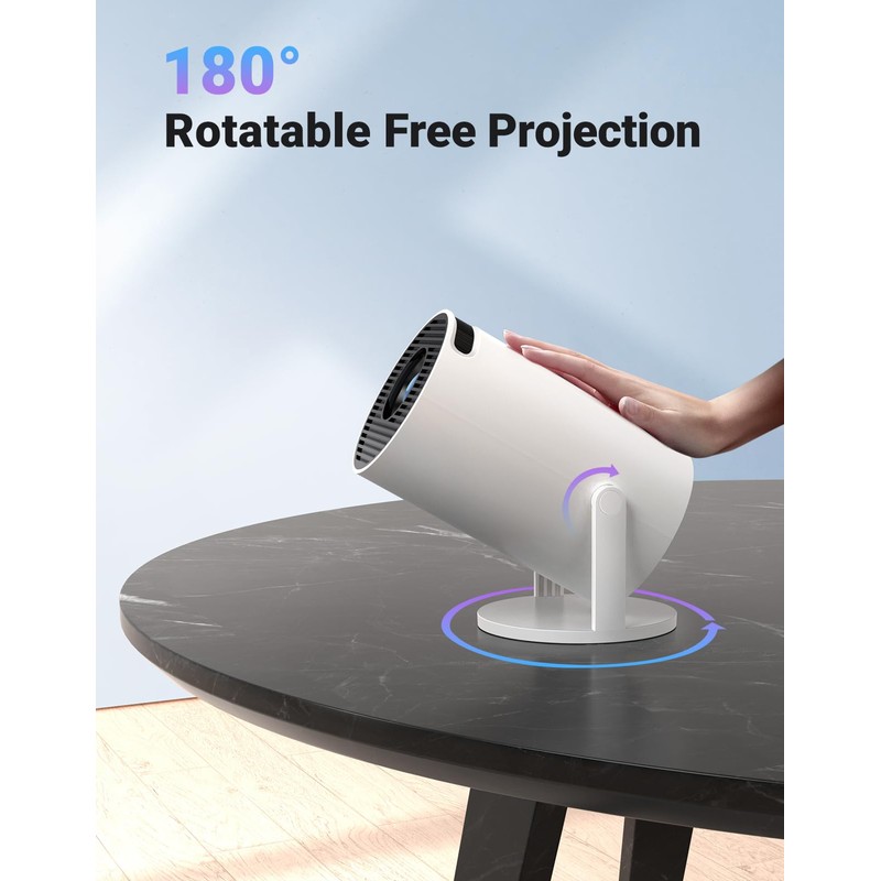 Mini Projector 180LM with WiFi 6 & BT 5.2 Native