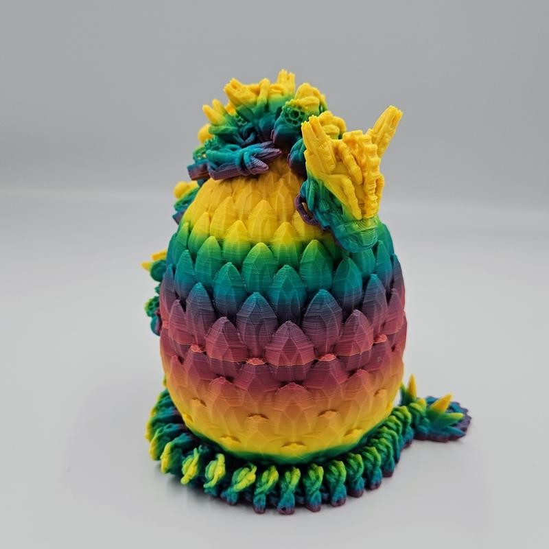 Steampunk Themed Dragon With Matching Egg - Collectible Figurines -