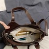 Y2K Retro PU Leather Shoulder Bag Women Large Tote Crossbody