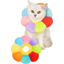 Cat Cone Collar Soft Cat Recovery Collar Cute Adjustable Cat Cone, Comfortable Pet Protective Collar for Cats and Small Dogs, Prevents Licking and Scratching