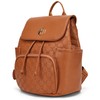 Elle Compass 10L Vegan Leather Monogram Mini Backpack | Brown