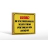 Ontrada Wooden Sign 12 x 18 cm Warning Workload The