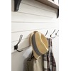Kate and Laurel Jeran Wood Wall Shelf with 5 Hooks,