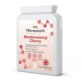 Montmorency Cherry - 90 Vegan Capsules - 3000mg Daily Serving of High Strength Freeze Dried- with Natural Vitamin A, C, B6 and E- Manufactured in The UK
