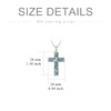 HARMONY BOLA Turquoise Snowdrop Cross Necklace 925 Sterling Silver Snowdrop
