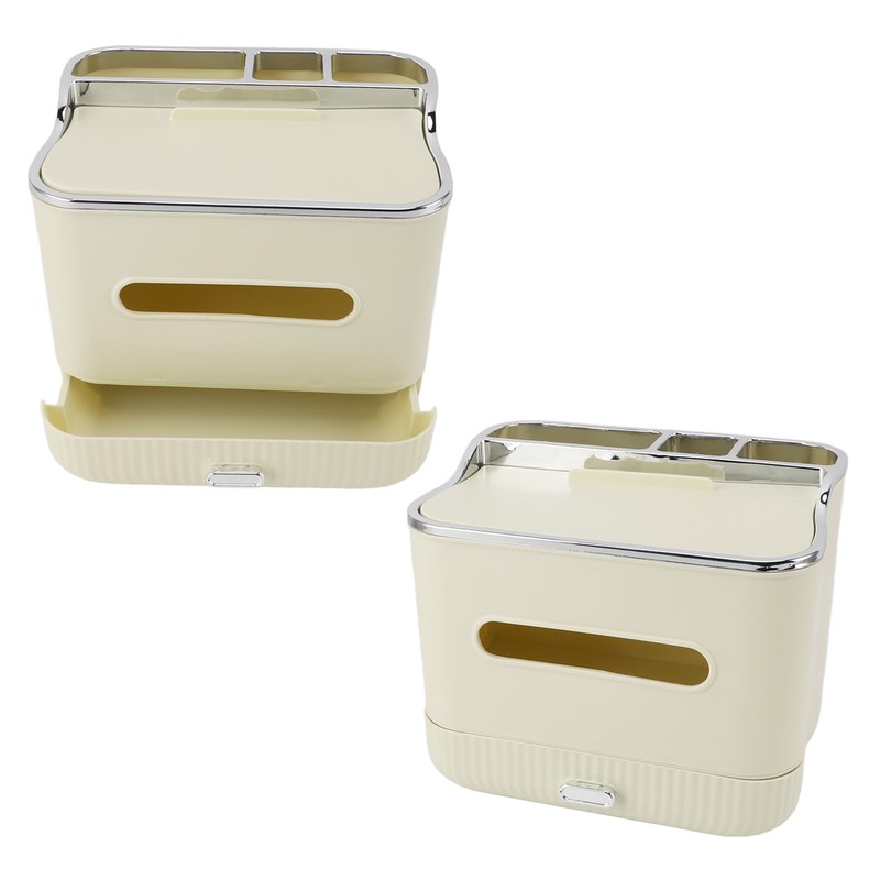 Tissue Box Organizer Multifunctional PP Plastic Space Saving Portable for