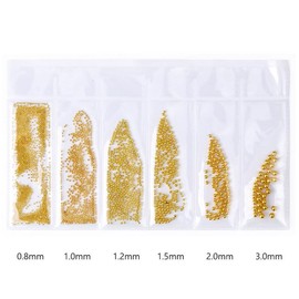 Metal Brion Gel Nail Parts Brion 0.03 - 0.1 inch (0.8 - 3 mm) Set (Gold)