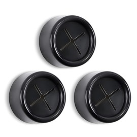 Philbinden 3 Pieces Kitchen Towel Hooks Round Adhesive Dish Towel Hook Premium Chrome Finish & Easy Installation Wall Mount Hand Towel Hook Ideal as Bathroom, Shower or Outdoor Towel Holders (Black)