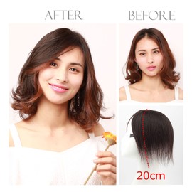 My Energetic Human Hair Partial Wig, Human Hair Wig, Fully Hand Planted, Volume Up, Wig, 3D, Brown, Black, Point Wig, Breathable, Natural, Prevents Thinning Hair, Top Cover, Ultra Lightweight, Anti-Slip, Conceals Gray Hair, Top Cover, Good Quality, Hair 