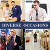 Janmercy 6 Pcs Clip on Tie for Men Clip on