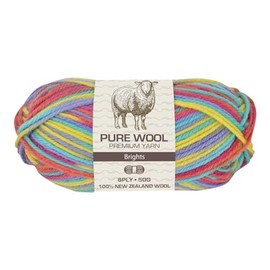 Yatsal Premium 3-Ply Pure Wool Yarn 50 g, Bright