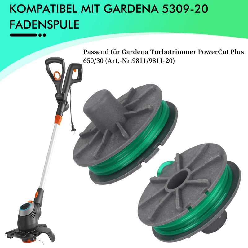 Eyoloty Grass trimmer thread spool 5309-20 suitable for Gardena turbo