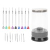 9pcs Screwdriver Set Flathead CrossHead Screwdrivers Kit with Rotating Base