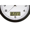 Champion 25cm Quartz wall clock with inset LCD display with