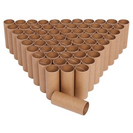 Ruisky 64 Pcs Cardboard Tubes Craft Rolls, Kraft Paper Rolls Cardboard Tubes For Crafts，Paper Towel Rolls For Crafts 1.57x 3.9in (Brown)