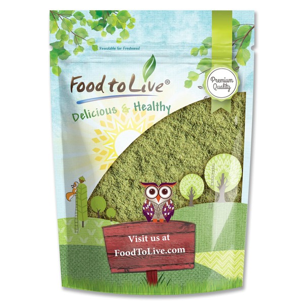 Food to Live Alfalfa Powder, 3 Pounds - Made from Raw Dried Whole Young Leaves,Vegan,Bulk,Great for Baking, Juices, Smoothies, Shakes, Теа, and Instant Breakfast Drinks