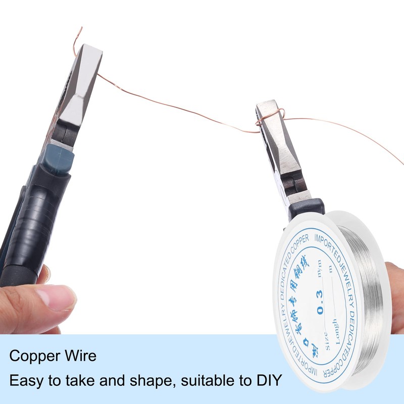 MECCANIXITY 28 Gauge Copper Wire for Jewelry Making, 1 Roll