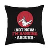 Ring Gymnastics Stickers Athlete Iron Cross Ring Gymnast Throw Pillow