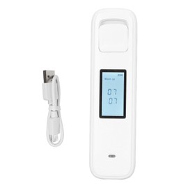 Alcohol Tester LCD Digital Display Indicator Light Alarm Breath Alcohol Detector for Home Party White