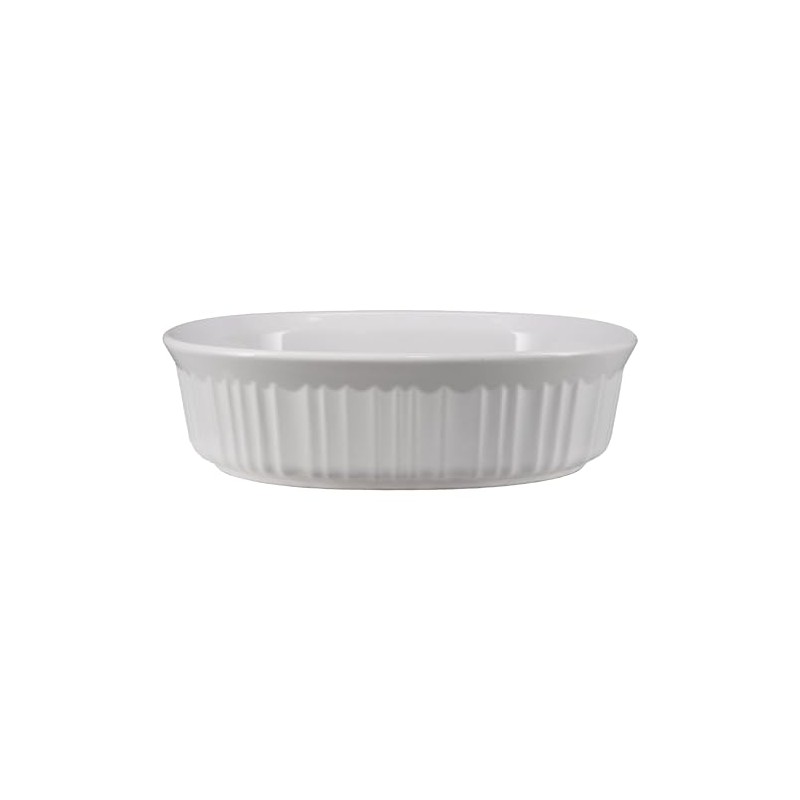 CorningWare FS12 1.5qt/1.4L French White Oval Ceramic Casserole Bakeware Dish