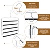 Pants Hangers, 3 Pack Anti-Slip Space Saving Hangers, 5 Layer