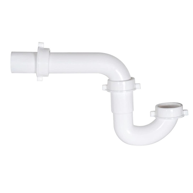 EZ-FLO 1-1/2 Inch P-Trap with Adapter for Tubular Drain Applications,