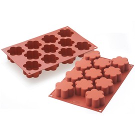 Silikomart Professional Silicone Baking Mold, 6-Petal-Flower 11 Cavities (1 Each)