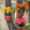 yaogohua Flower Pot with Adjustable Strap, Railing Planters Hanging Baskets