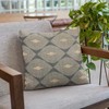 Plutus Brands Blue Plutus Cubes Diamond Luxury Throw Pillow 16